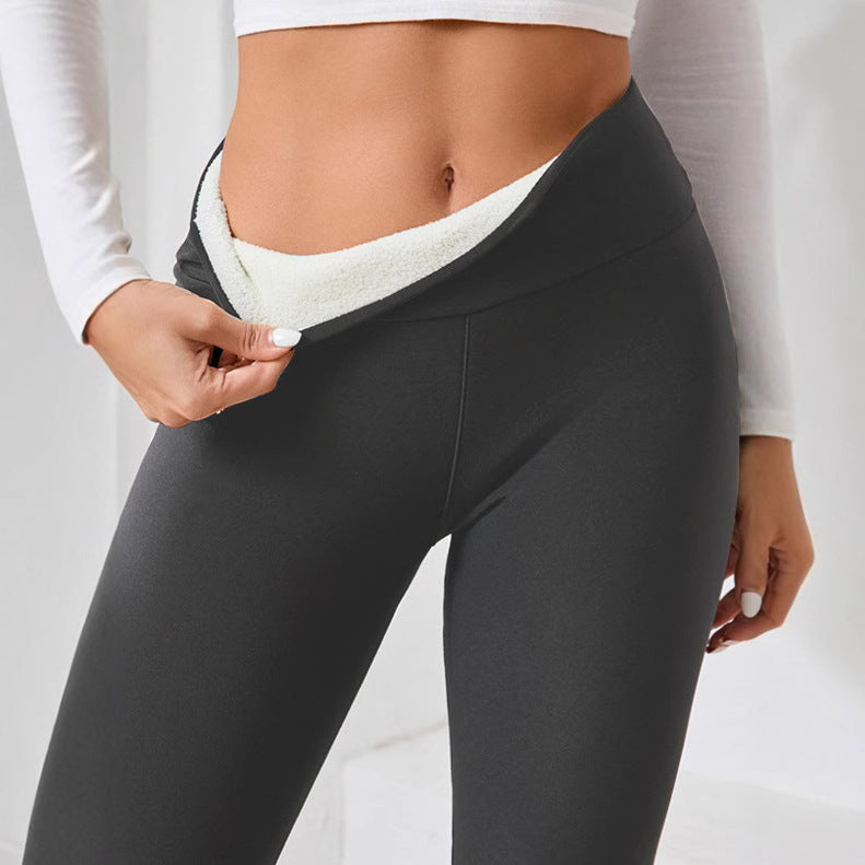 Women's High Waisted Wool Insulated Yoga Pants