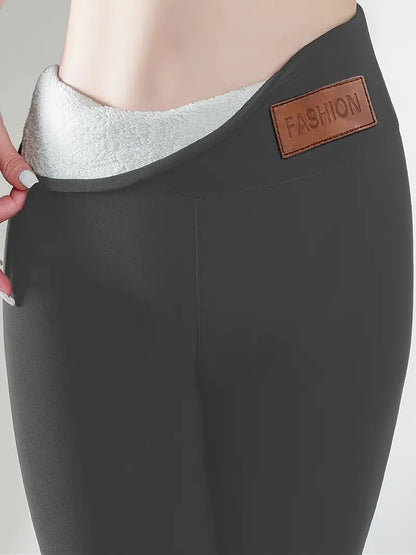 Women's High Waisted Wool Insulated Yoga Pants