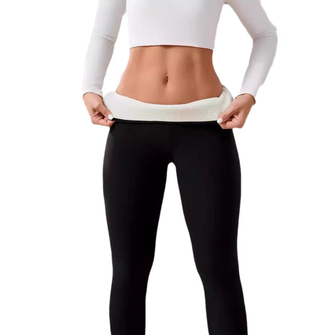 Women's High Waisted Wool Insulated Yoga Pants