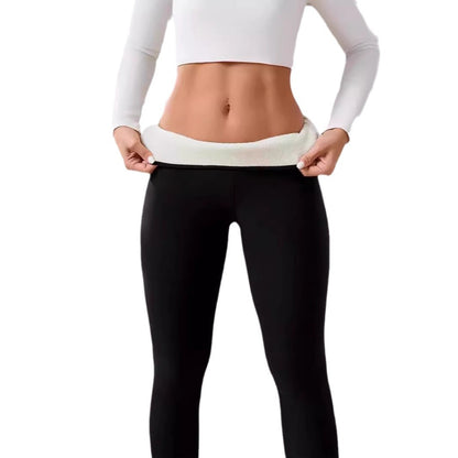 Women's High Waisted Wool Insulated Yoga Pants