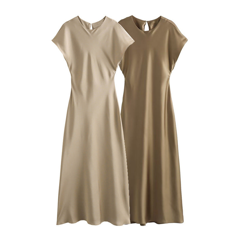 Satin Midi Dress for Women