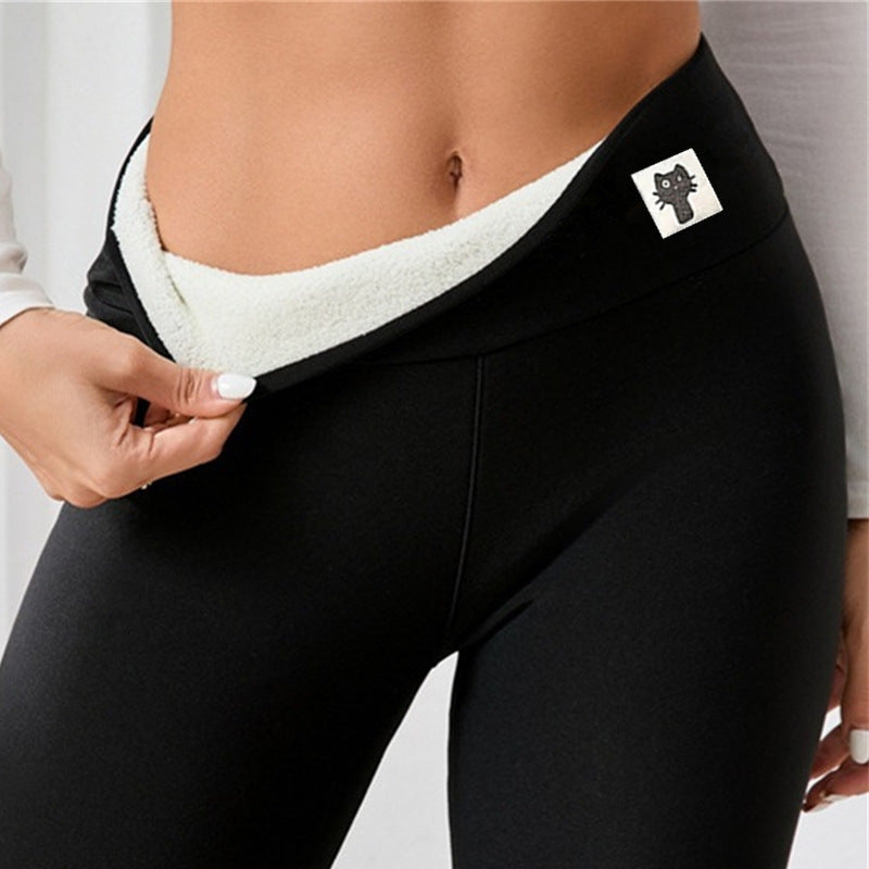 Women's High Waisted Wool Insulated Yoga Pants